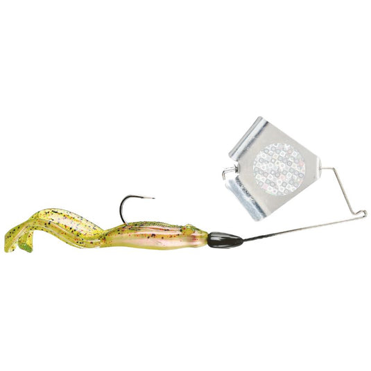 Fishing lure with a small box on a white background