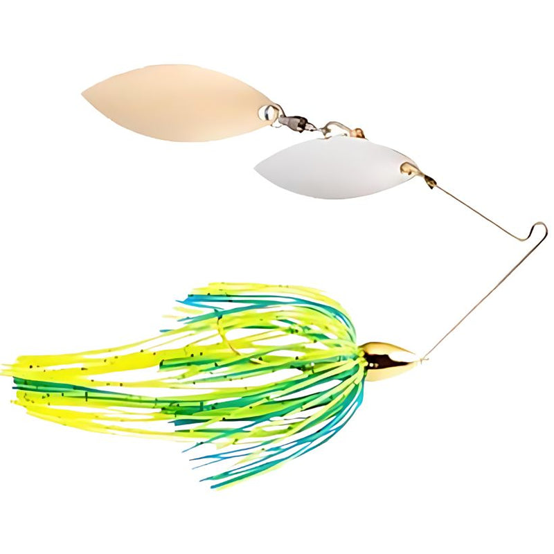 Load image into Gallery viewer, War Eagle Double Willow Spinnerbaits - Chartreuse Blue - Gold
