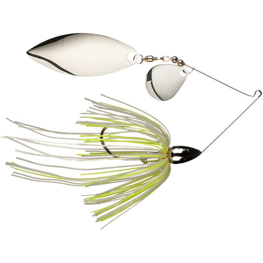 War Eagle Nickel Colorado Willow Spinnerbaits - White Chartreuse Pearl
