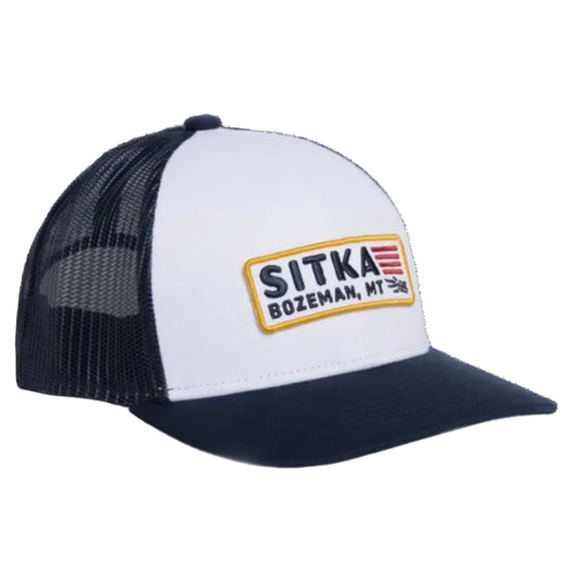 Sitka Patriot Mid Pro Trucker Hat - White