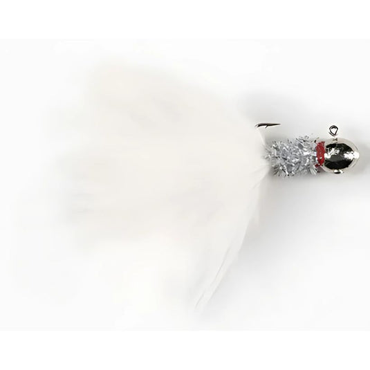 White River Zig Jigs - Chrome White Silver Tinsel