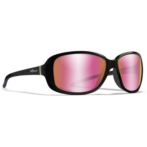 Wiley X Affinity Sunglasses - Gloss Black Frames with Rose Gold Lens