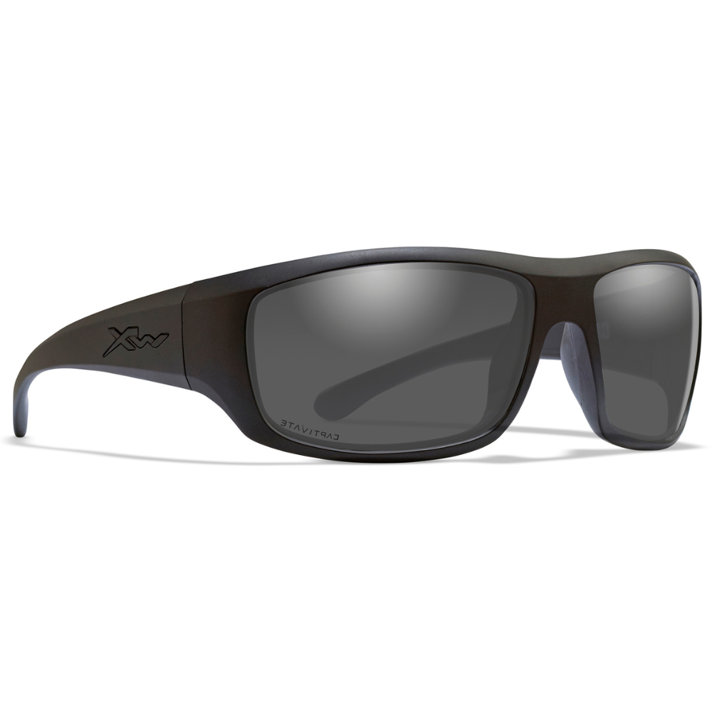 Wiley X Omega Sunglasses - Black Frames with Smoke Lens