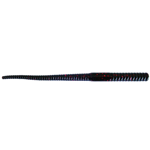 Zoom Magnum U Tail Worms - Black Red Glitter