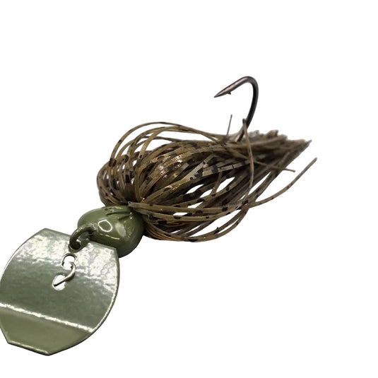 Brazalo Strutter 2.0 Bladed Jigs - Green Pumpkin with Green Pumpkin Blade