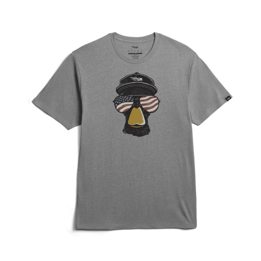 Sitka Freedom Mallard Tee – soft pre-washed cotton-poly shirt with graphic mallard design, true-to-size fit