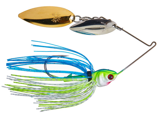Booyah Covert Finesse Double Willow Spinnerbait – Compact Bass Fishing Spinnerbait for Clear Water