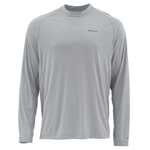 Simms Solarflex Crewneck Shirt Solid - Sterling Cinder