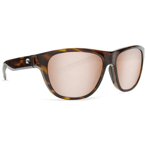 Costa Bayside Sunglasses - Shiny Tortoise Frames with Gray Silver Lens