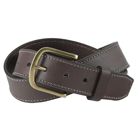 White Wing Leather Belts - Chestnut