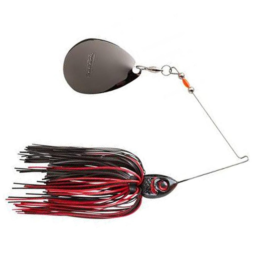 Booyah Moon Talker Spinnerbaits Black with Red Gill and Black and Red Skirt