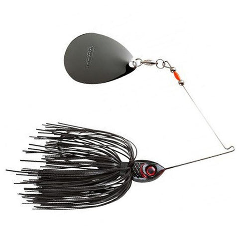 Booyah Moon Talker Spinnerbaits Black with Red Gill and Black and Red Skirt