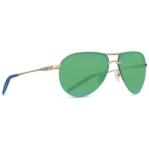 Costa Helo Sunglasses - Matte Champaign and Deep Blue Frames with Turquoise Lens