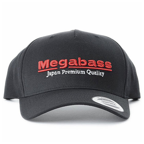 Megabass Classic Snapback  Hat Black And Red