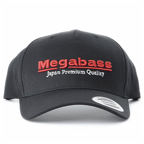 Megabass Classic Snapback  Hat Black And Red