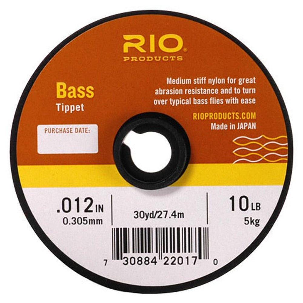 Rio Bass Tippet Fly Fishing Line - Color White