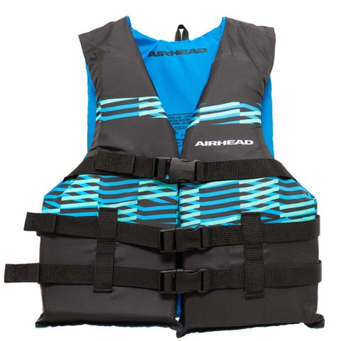 Airhead Element Life Vest - Blue and Black with Aqua Stripes