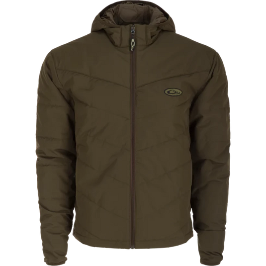 Drake MST Waterfowl Pursuit Synthetic Full Zip Jacket with Hood Green Timber XL