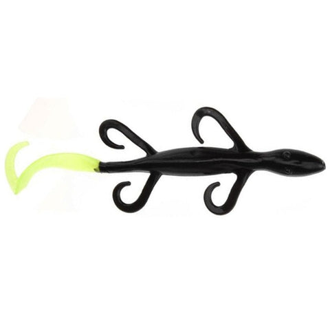 Zoom 6'' Lizards - Black with Chartreuse Tail