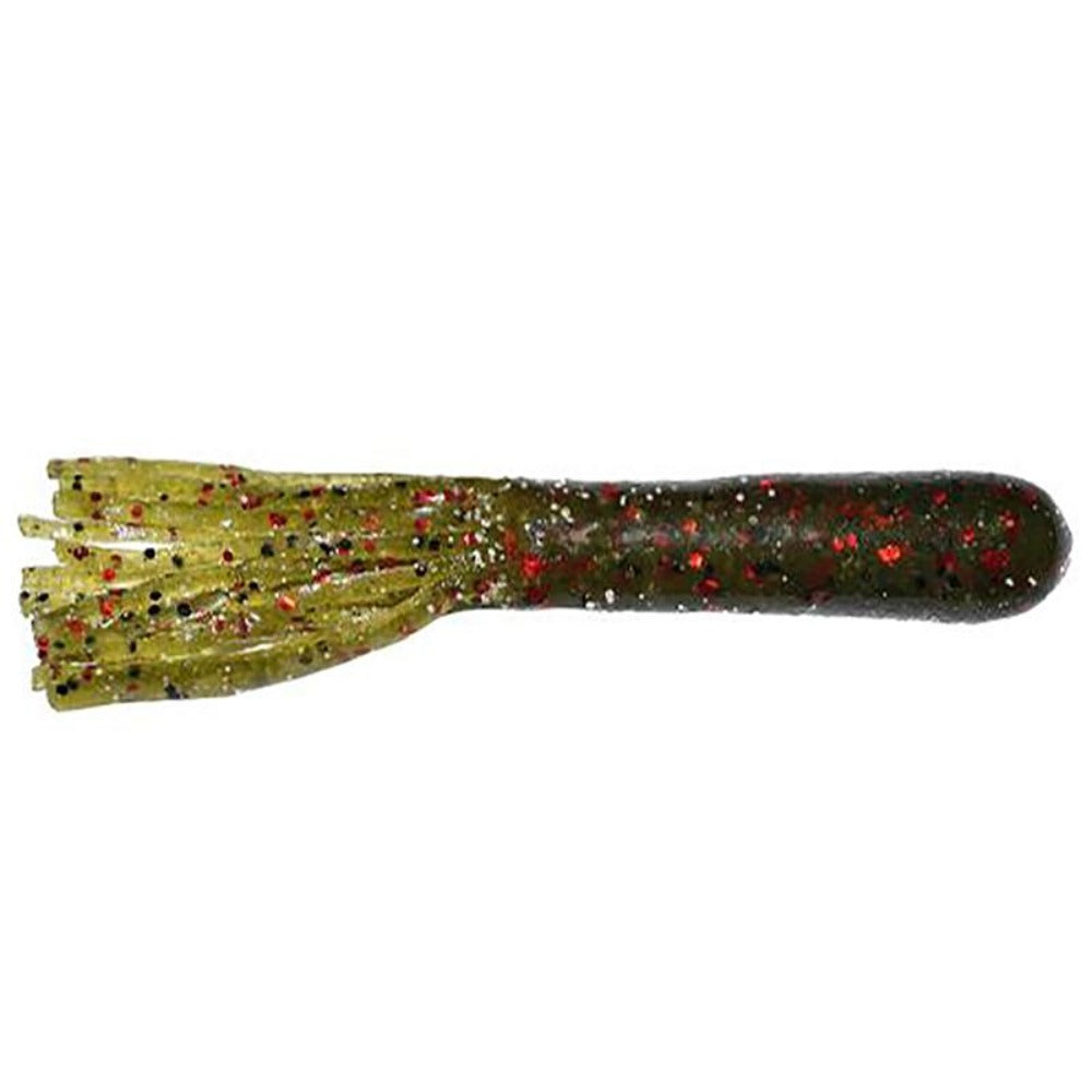Right Bite Baits Small Salty Tube - Black Red Flake