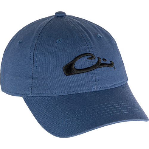 Drake Cotton Twill Hat – Low-Profile Outdoor Cap with Contoured Bill and Leather Strap Back