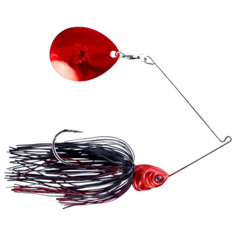 Booyah Covert Night Time Spinnerbaits Red Black