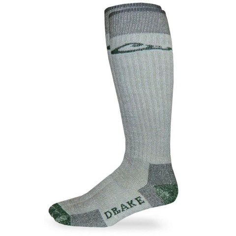 Carolina Hosiery Tall Merino Wool Boot Sock - Green and Gray