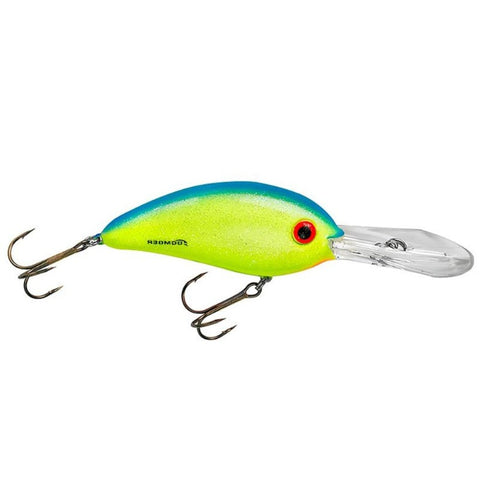 Bomber Lures Fat Free Shad BD7F Crankbaits - Chartreuse Blue Sparkle