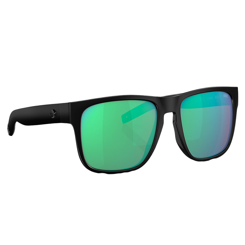 Costa Spearo Sunglasses - Blackout Frames with Green Mirror Lens