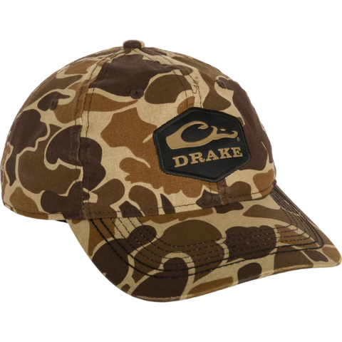 Drake Cotton Twill Hex Patch Hats - Mossy Oak Bottomland