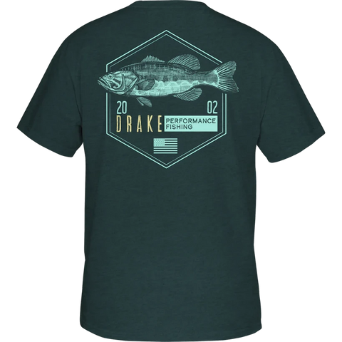 Drake Bass Hexagon T-Shirt - Sea Moss Dark Heather