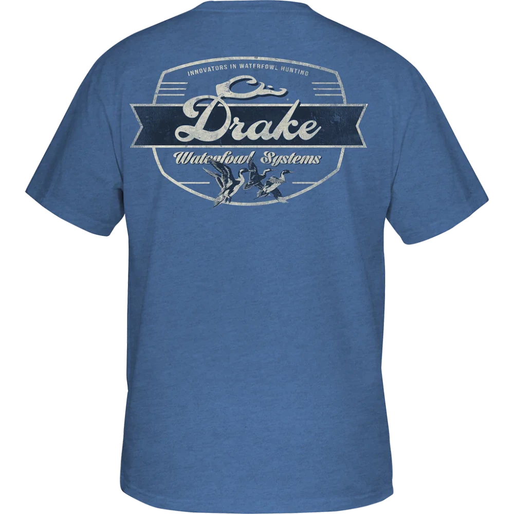 Drake Vintage Script T-Shirt - Royal Heather