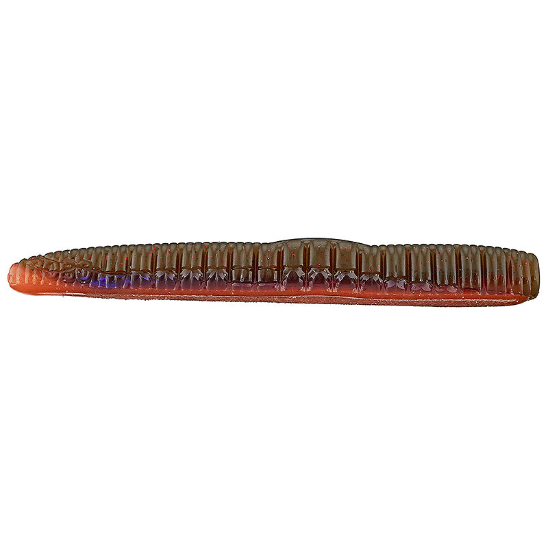 Roboworm Ned Worm Oxblood Light Red Flake / 4.5