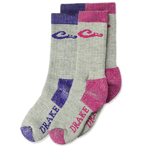 Drake Waterfowl Ladies Wool Socks - Pink and Purple