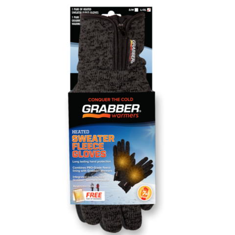 Grabber Sweater Fleece Heated Gloves
