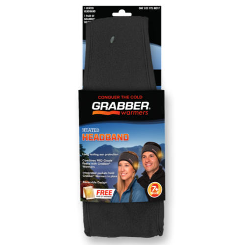 Grabber Fleece Heated Headband - Black