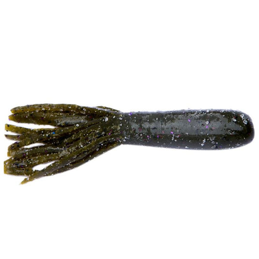Right Bite Baits Small Salty Tube - Green Pumpkin Purple