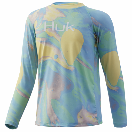 Huk Youth Tie-Dye Lava Pursuit - Electric Green - L
