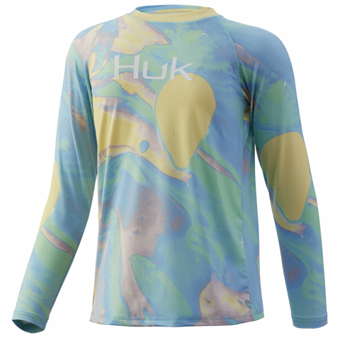 Huk Gear Tie Dye Lava Youth Performance Shirts