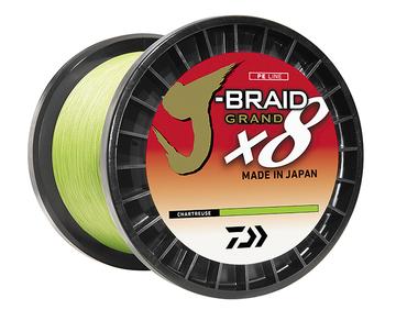 j-braid x8 braided fishing line Daiwa J-Braid Grand X8 Chartreuse / 10lb