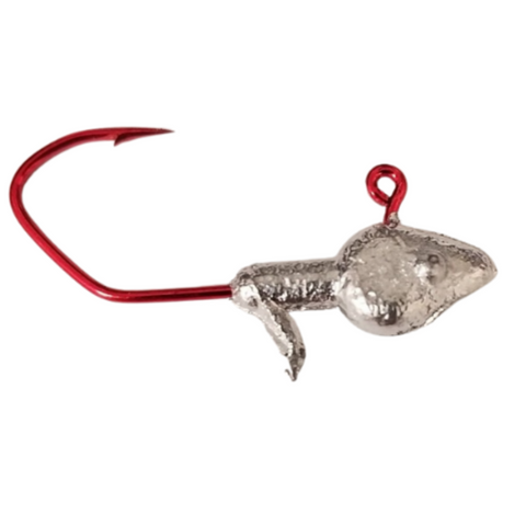 J & H Tackle Red Sickle Minnowhead - Unpainted