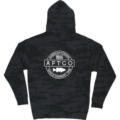 Aftco Bass Patch Pullover Hoodie Black Camo