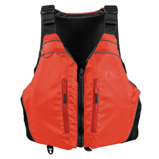 Old Town Riverstream PFD in bright orange – safety-focused, durable recreational life vest

