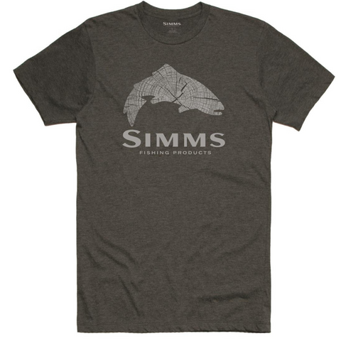 Simms wood trout t-shit military heather