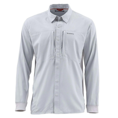 Simms Intruder BiComp LS Fishing Shirt - Sterling