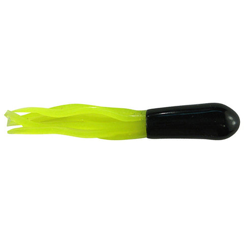 Southern Pro Tackle Lit'l Hustler Crappie Tube - Black Chartreuse