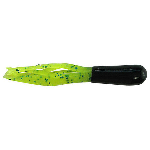 Southern Pro Tackle Lit'l Hustler Crappie Tube - Black Chartreuse