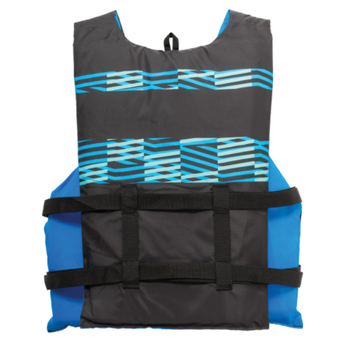 Airhead Element Life Vest - Blue and Black with Aqua Stripes