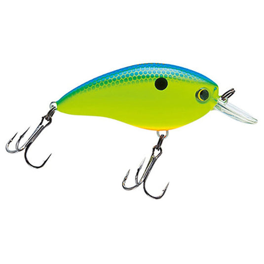 Yo-Zuri 3DS SR shallow running crankbait fishing lure for bass and panfish - Black and Blue Chartreuse