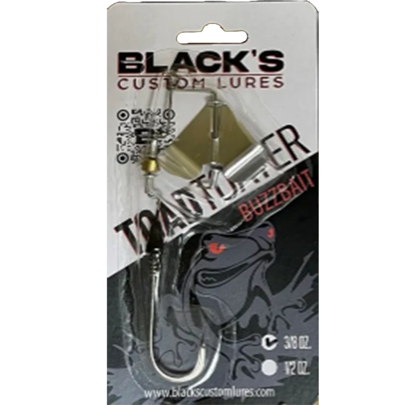 Black's Custom Lures Toad Toater with Prop Clacker White / 1/2 oz